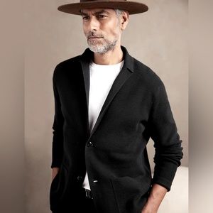 Banana Republic Milano cotton sweater blazer
